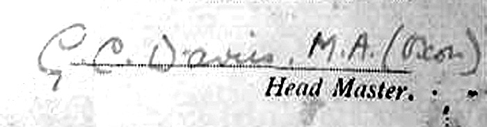 G C Davies' signature